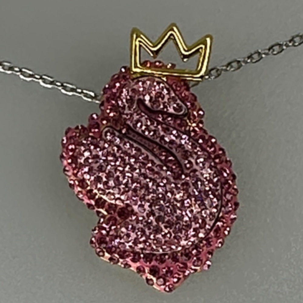 Swarovski Pink Crystal Pendant Necklace